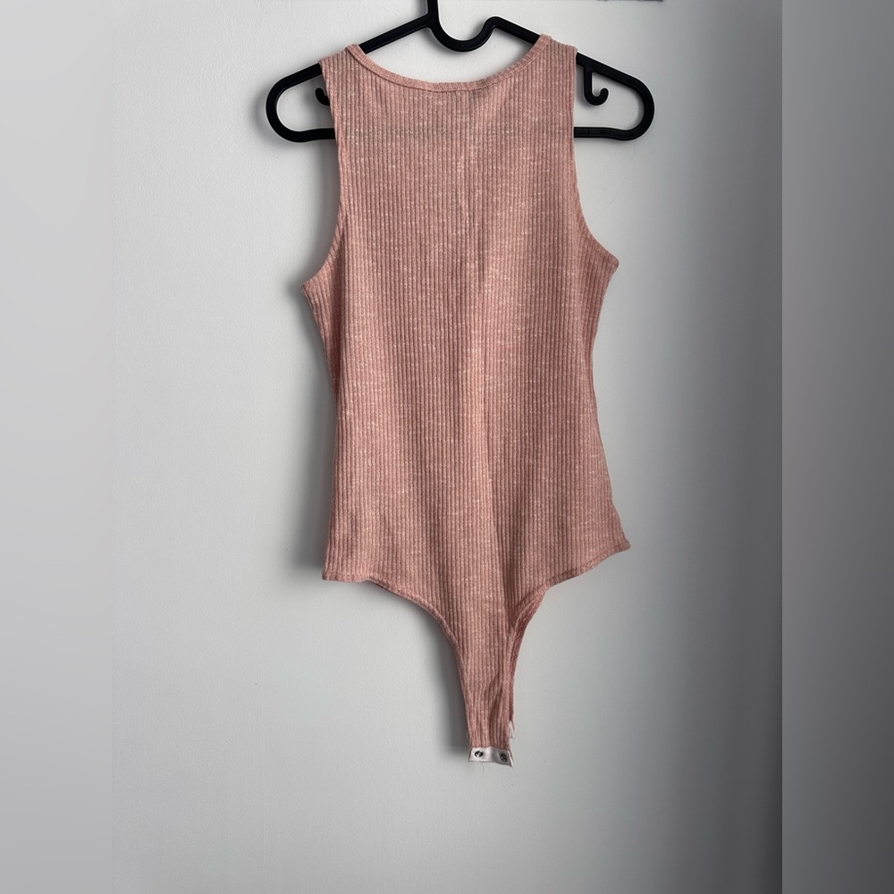 Pink Ribbed Bodysuit - Picture 3 of 3